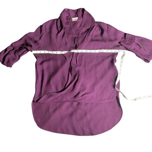 L’agence Rita Wrap Front Silk Top Purple Size Small - Picture 7 of 10